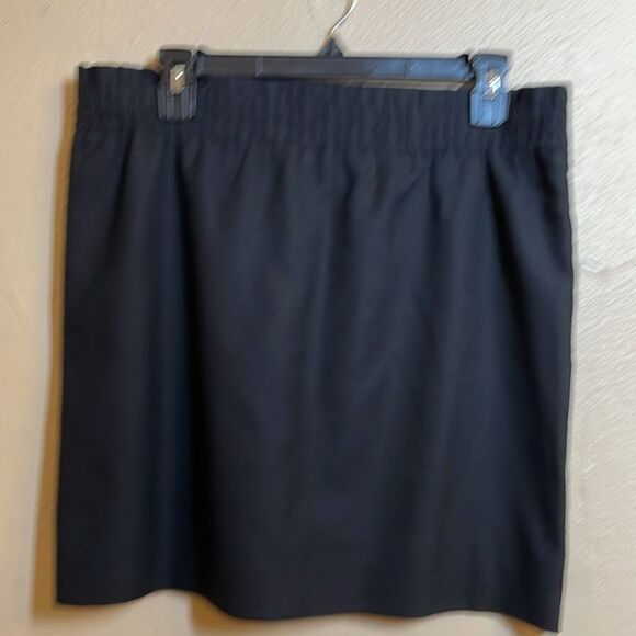 J. Crew Factory Wool Blend pull on mini skirt black size 2 - Picture 2 of 6